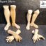mani e piedi legno